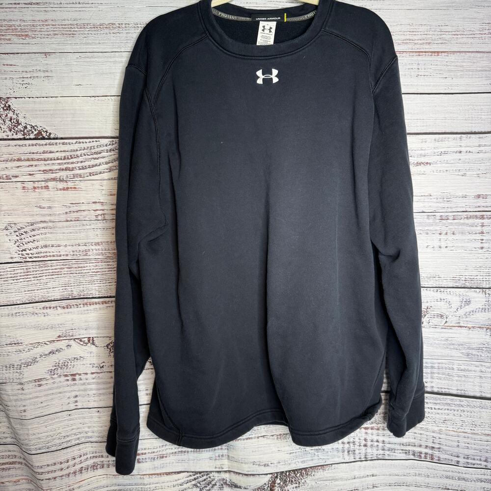 Under Armour Black Crew Neck Long Sleeve Sweatshirt - 2XL